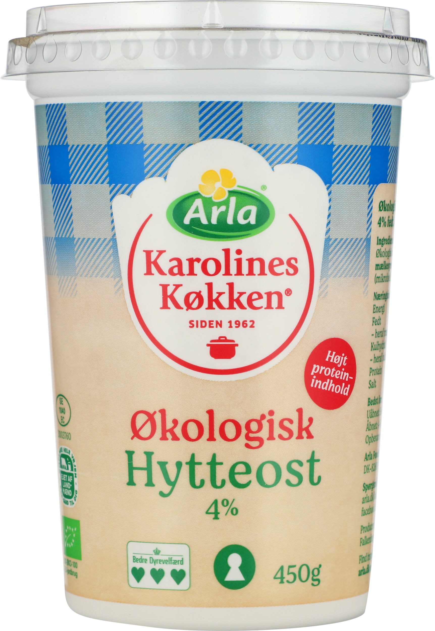 Økologisk hytteost 4% 450 g