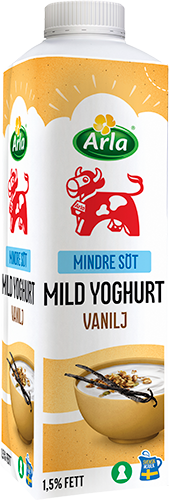 Lättsockrad mild vaniljyoghurt 1.5% 1000 g