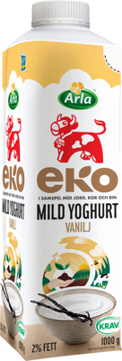 Arla Ko® Ekologisk Ekologisk mild yoghurt vanilj 2% 1000 g