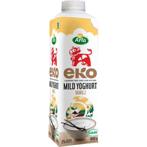Ekologisk mild yoghurt vanilj 2%