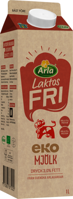 Arla Ko® Laktosf eko standardmjölkdryck 3.0% 1 liter
