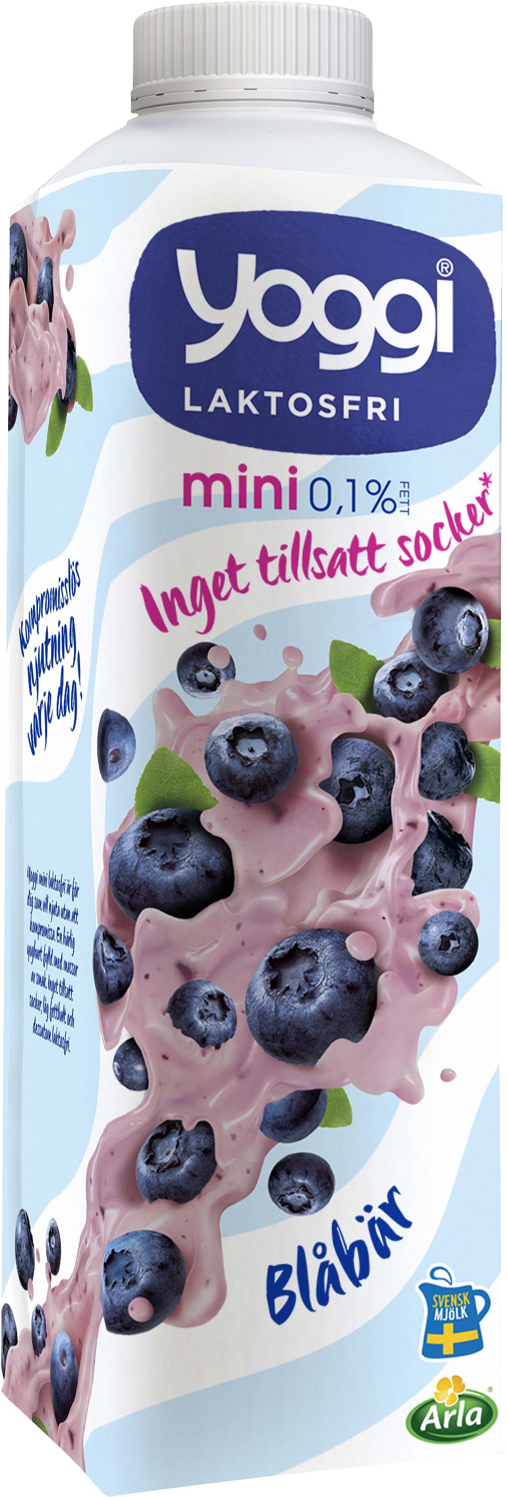 Mini laktosfri yoghurt blåbär 1000 g