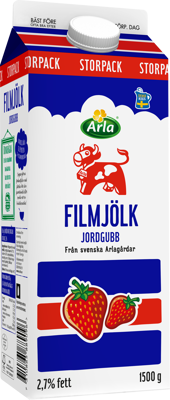 Arla Ko® Filmjölk jordgubb 2.7% 1500 g