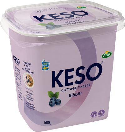 KESO® Cottage cheese blåbär 2.9% 500g 500 g