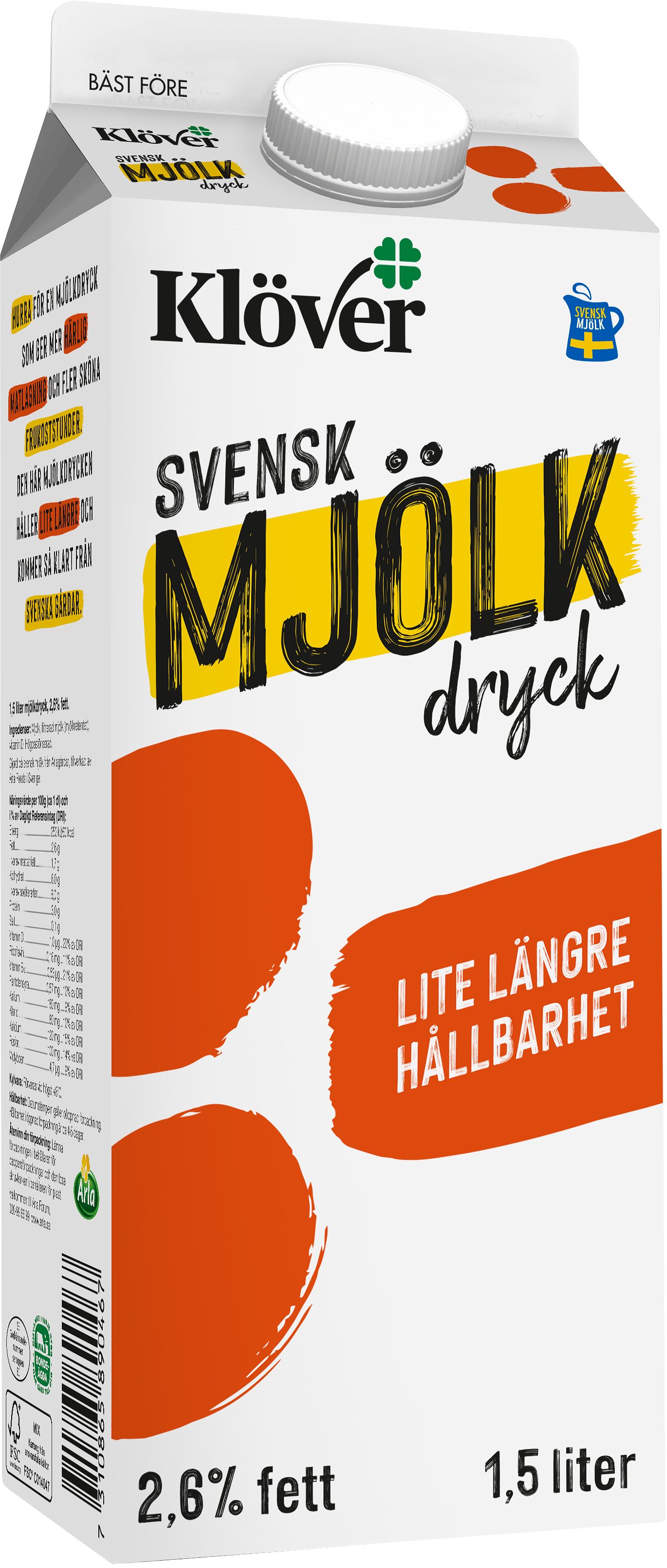 Mjölkdryck 2.6% 1.5 lit