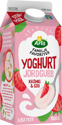Arla® Familjefavoriter yoghurt jordgubb 0,5% 1500 g