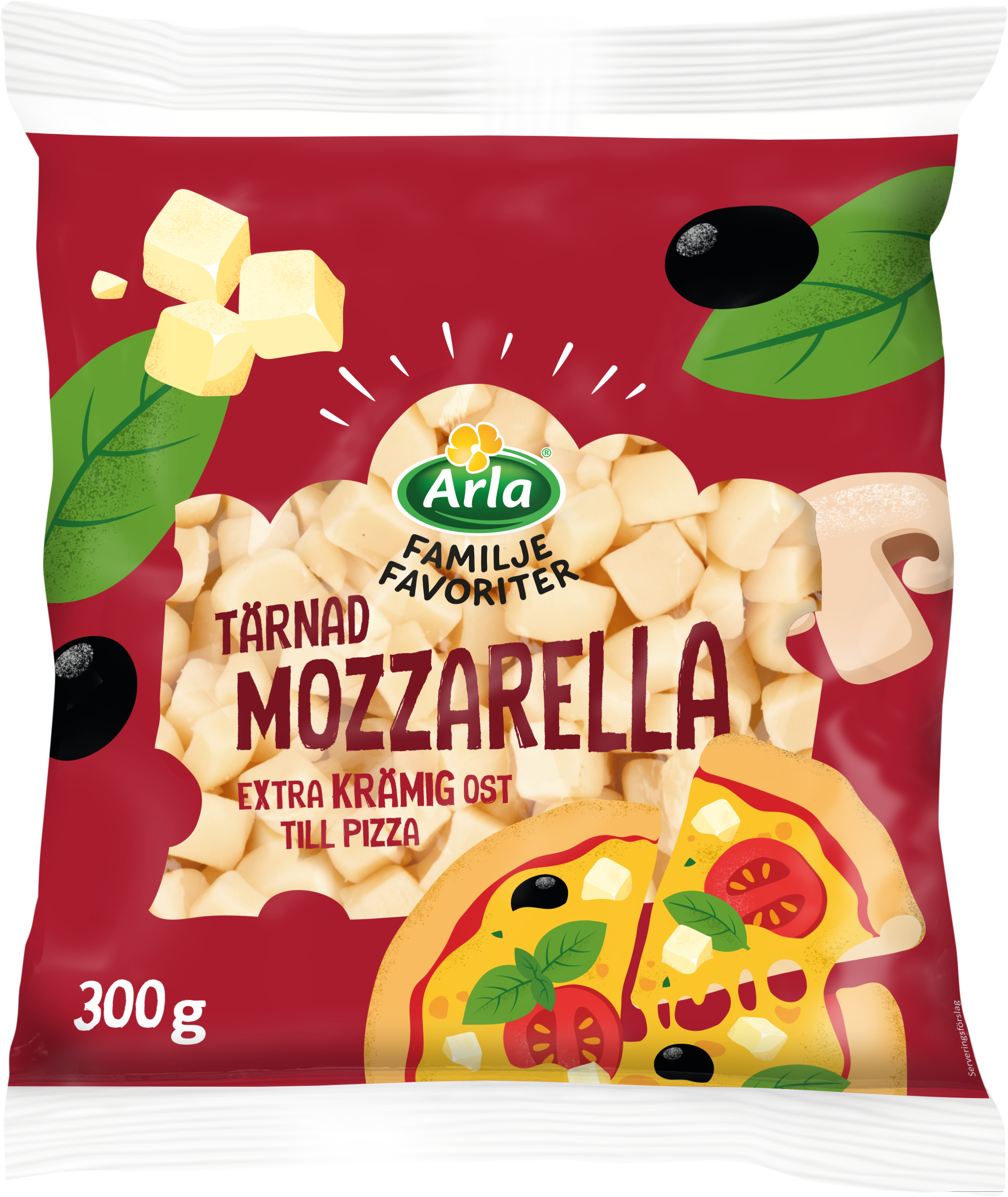 Arla® Familjefavoriter tärnad mozzarella