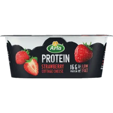 Hytteost m. jordbær 1,3% fedt 150g
