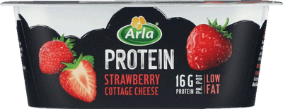 Arla® Protein Hytteost m. jordbær 1,3% fedt 150g 150 g