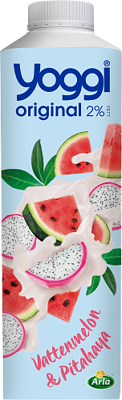 Yoggi® Org yoghurt vattenmelon / pitahaya 2% 1000 g