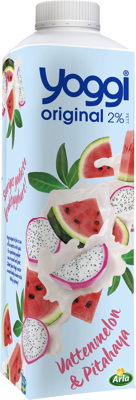 Yoggi® Org yoghurt vattenmelon & pitahaya 2% 1000 g