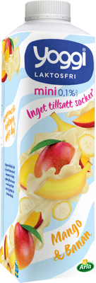 Yoggi® Mini laktosfri yoghurt mango banan 0,1% 1000 g