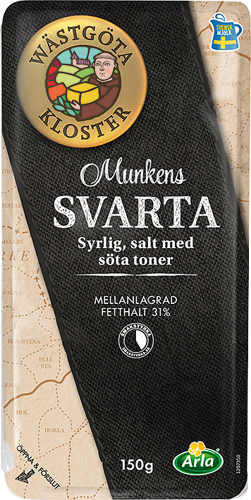 Wästgöta Kloster® Munkens Svarta skivad ost 150g 150 g
