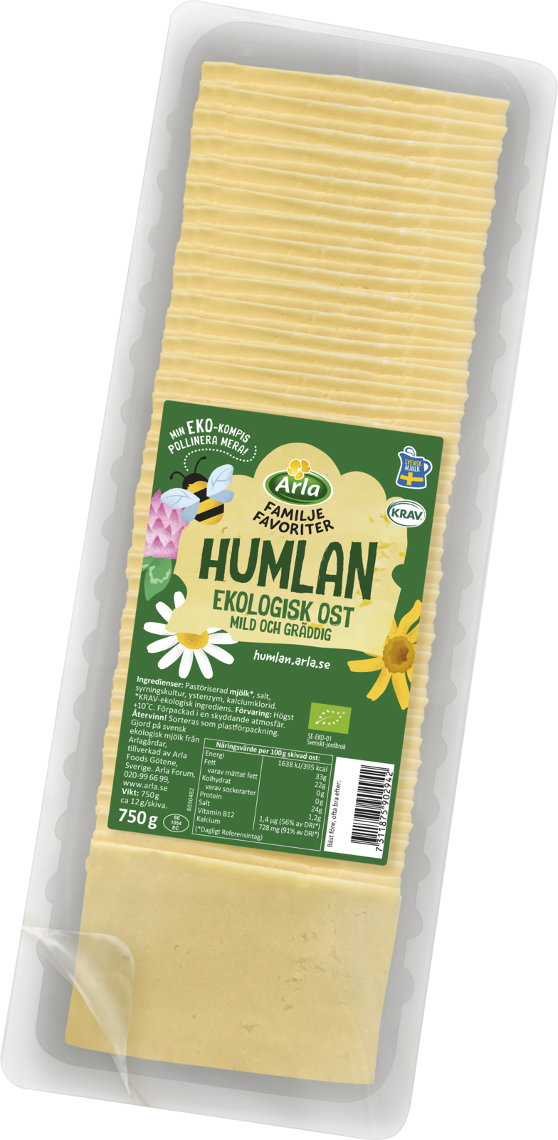 Familjefav Humlan ekologisk skivad 33% 750 g