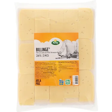 Billinge Ost i skiver 26% 45+ 3 kg