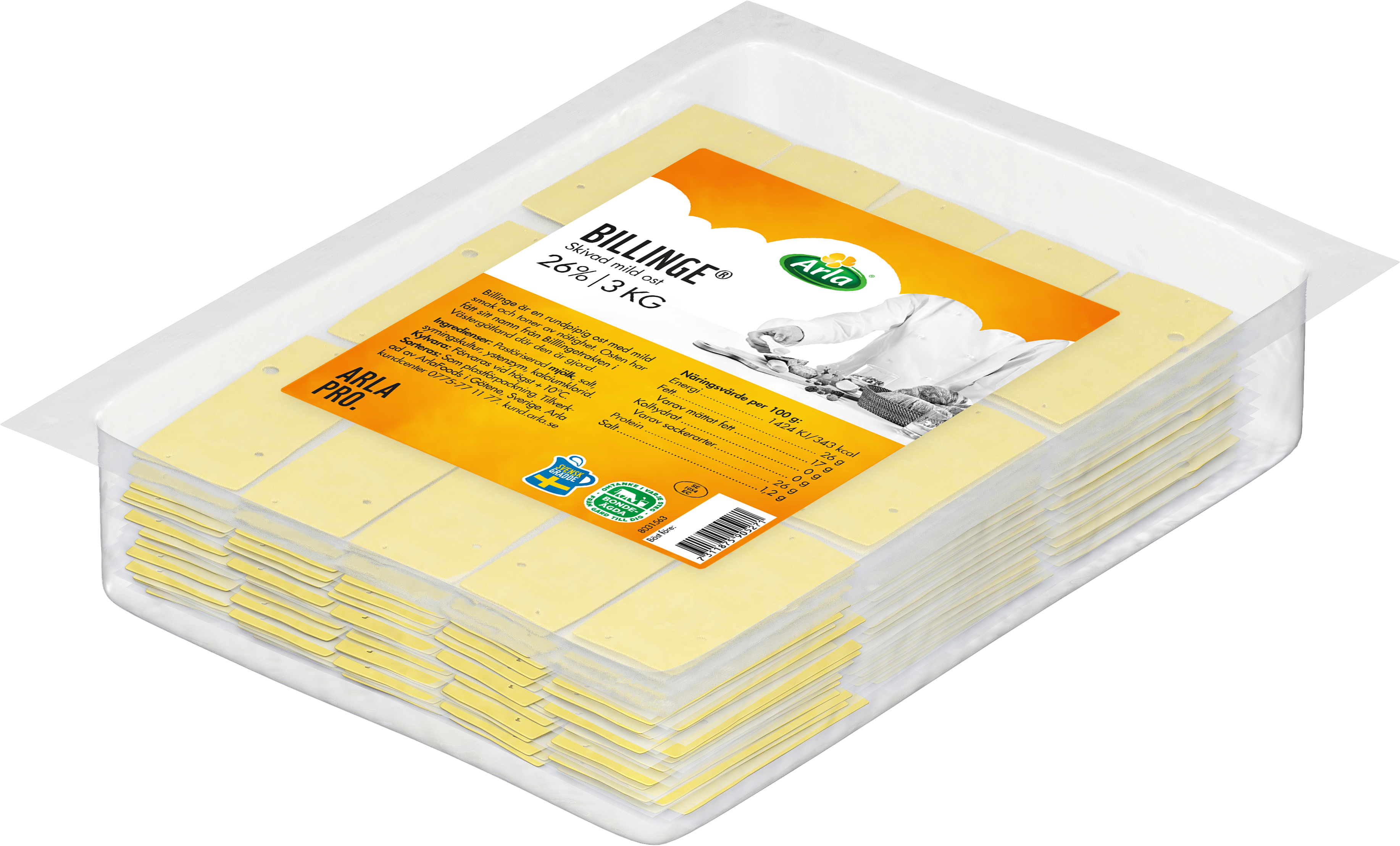 Billinge skivad ost 26%