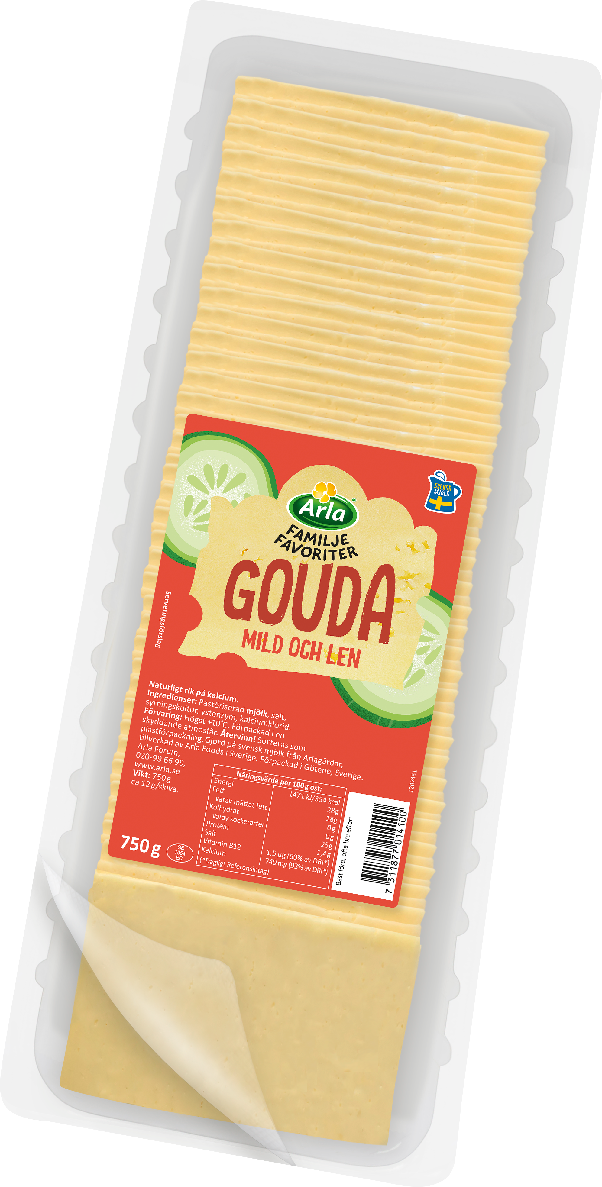 Familjefavoriter Gouda skivad ost 750g