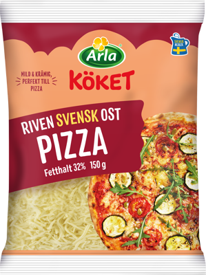 Arla Köket® Riven ost pizza 32% 32,1% 150 g