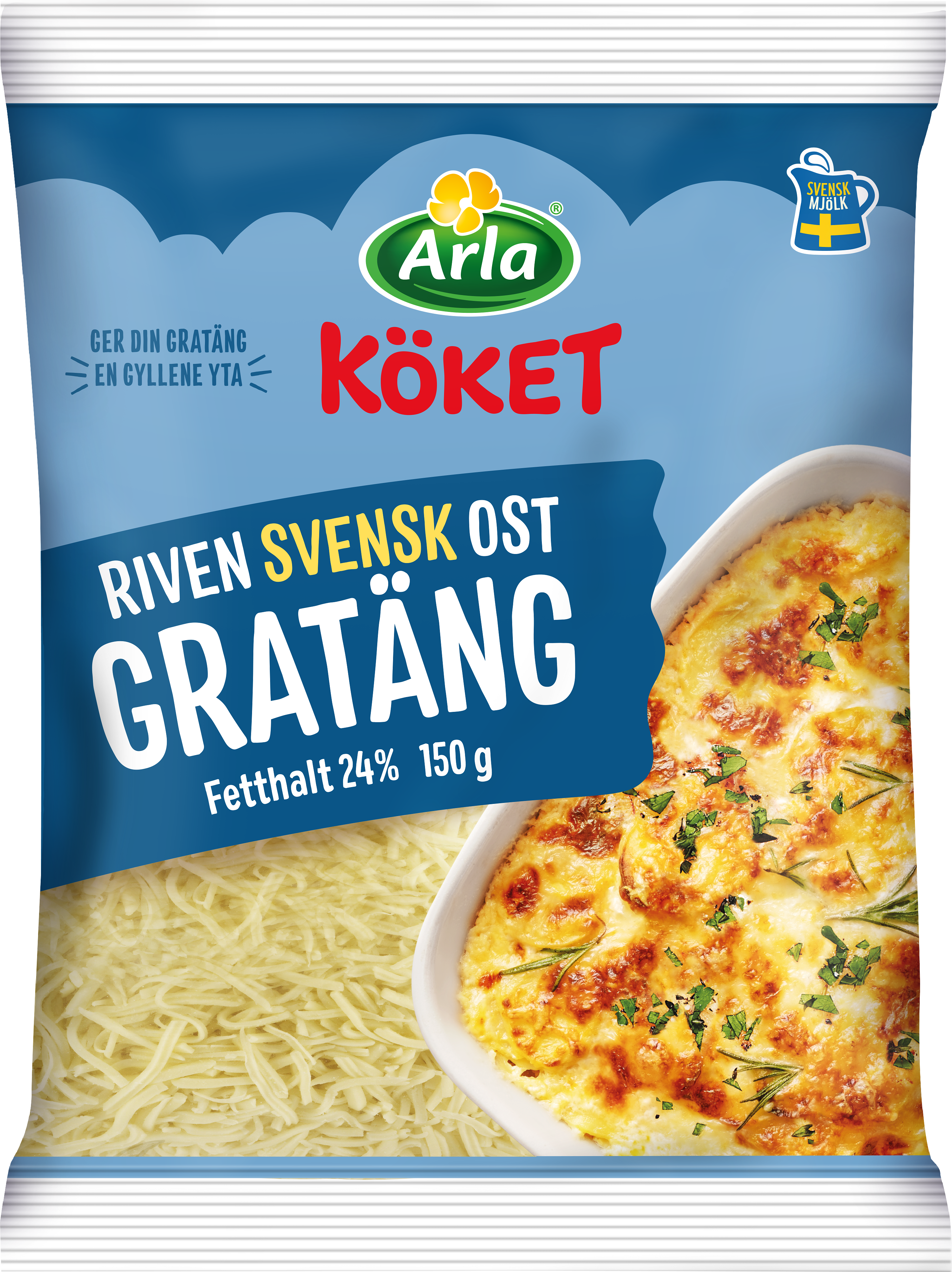 Arla Köket® Riven ost gratäng