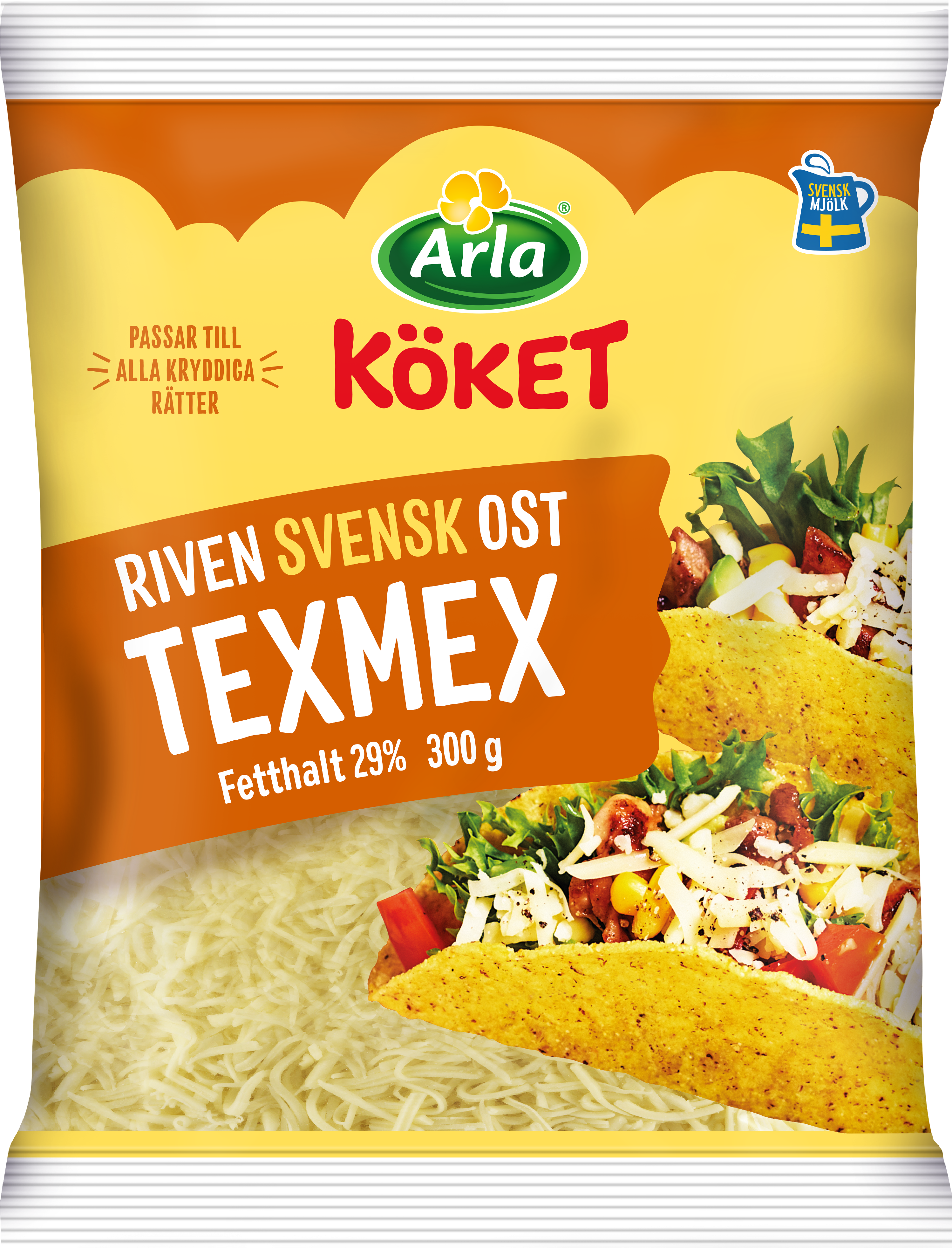 Riven ost texmex 29% 300 g
