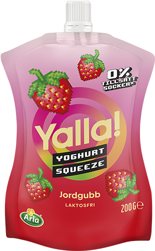 Yoghurt squeeze jordgubb 200 g