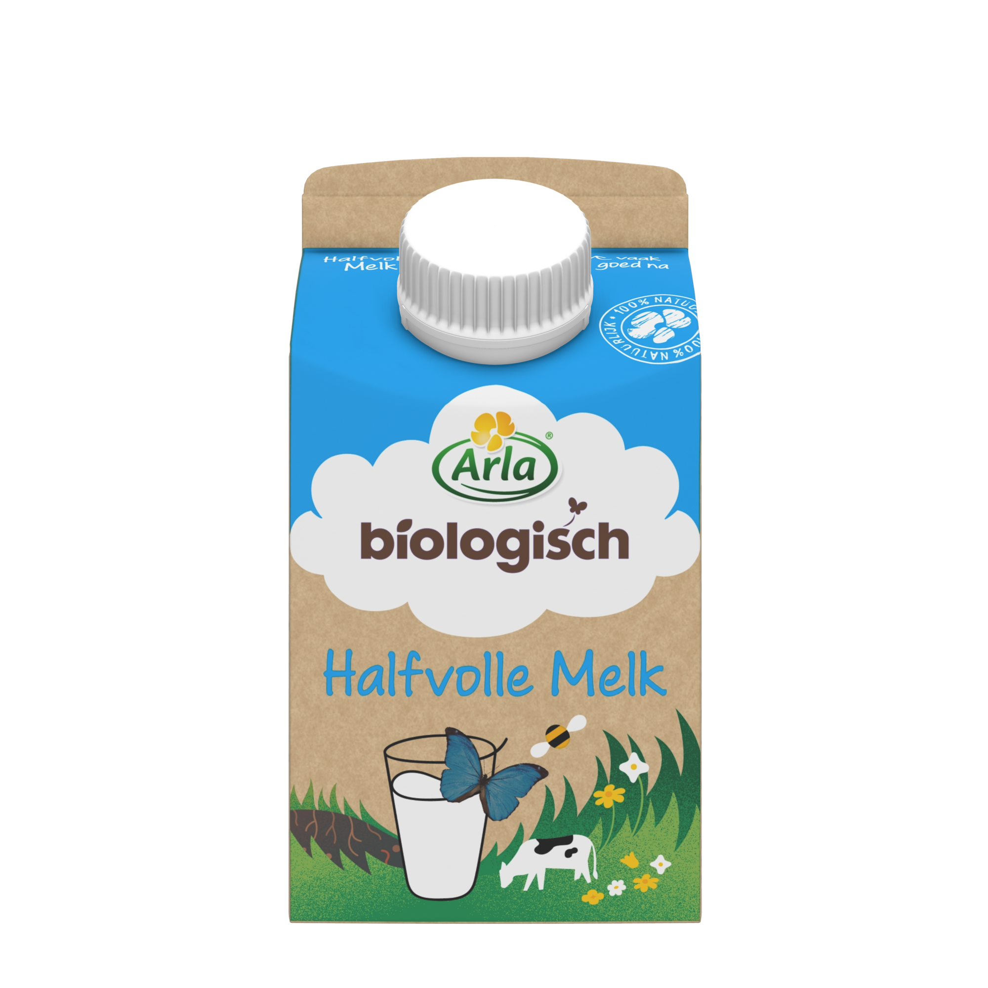 Biologische Halfvolle Melk portieverpakking 250 ml