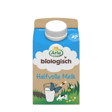 Biologische Halfvolle Melk portieverpakking 250 ml