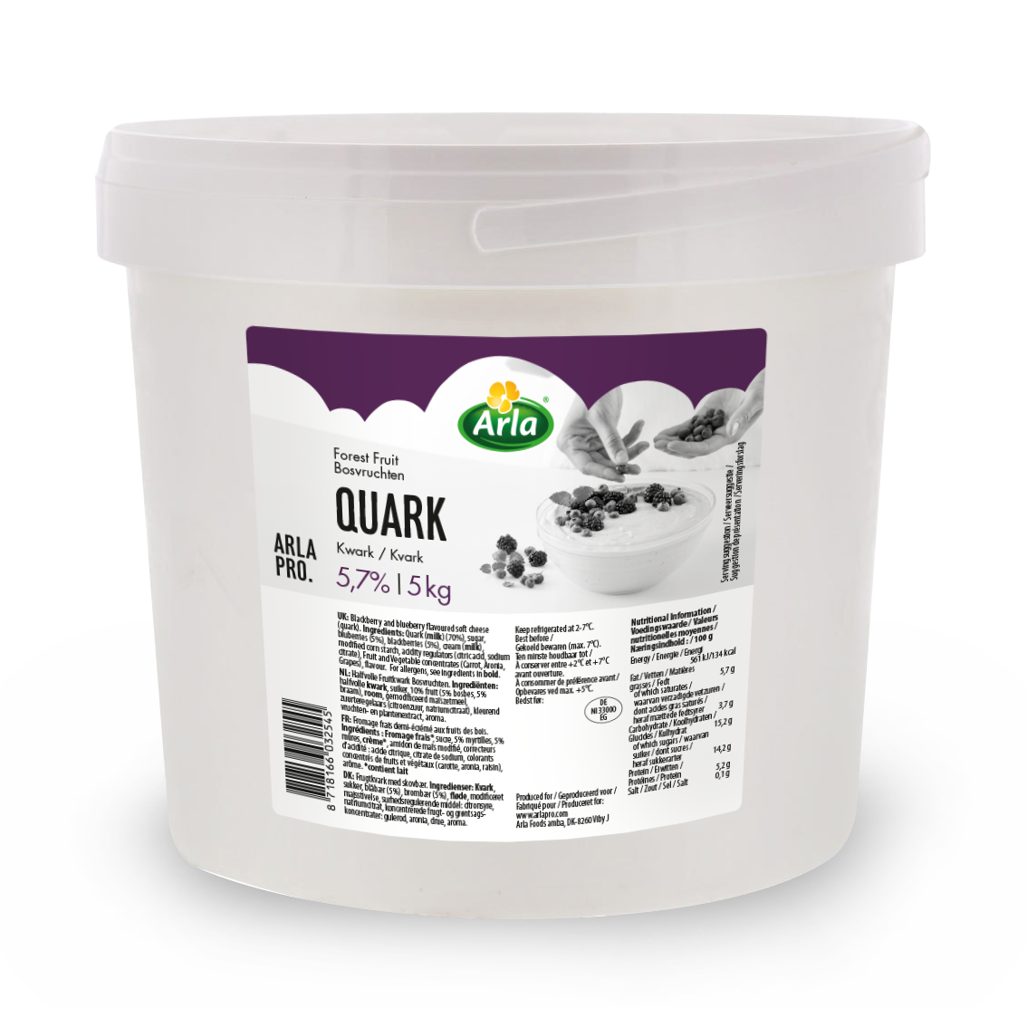 Halfvolle Kwark Bosvruchten 5 Kg