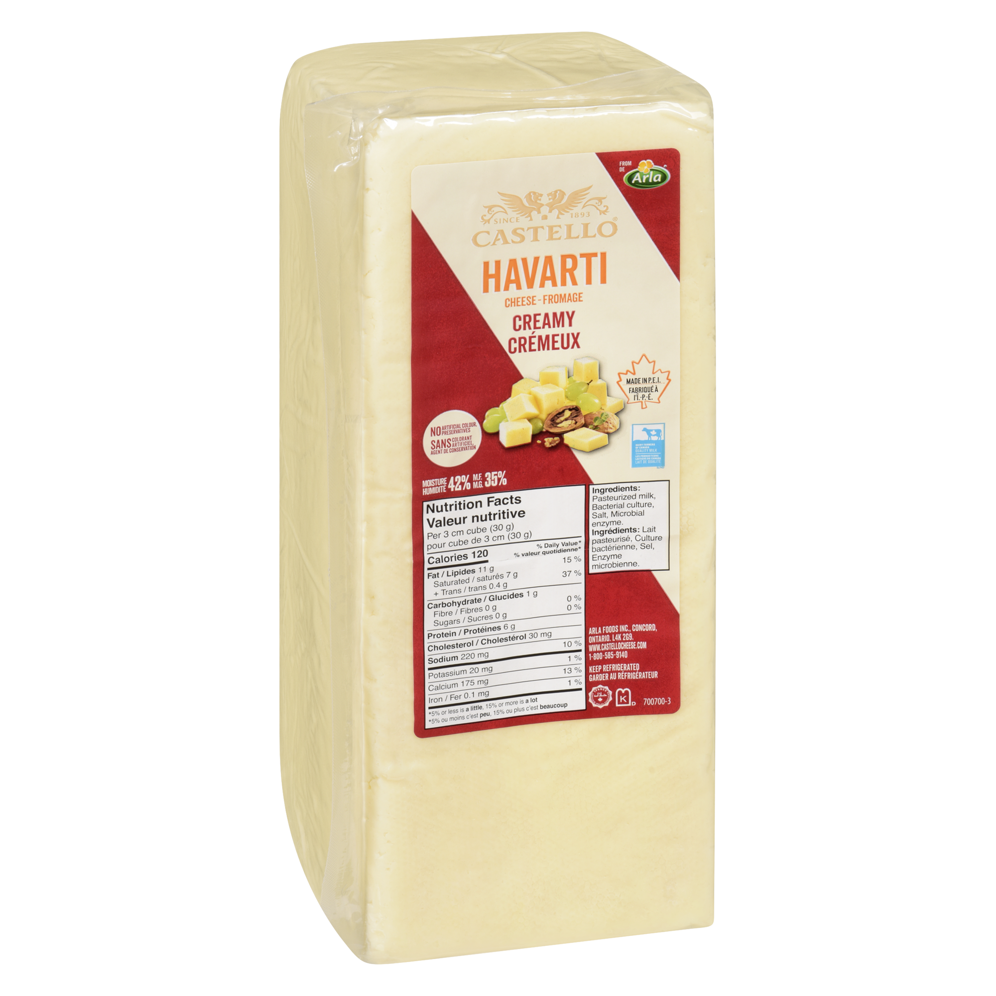 Creamy Havarti Cheese 4.5kg