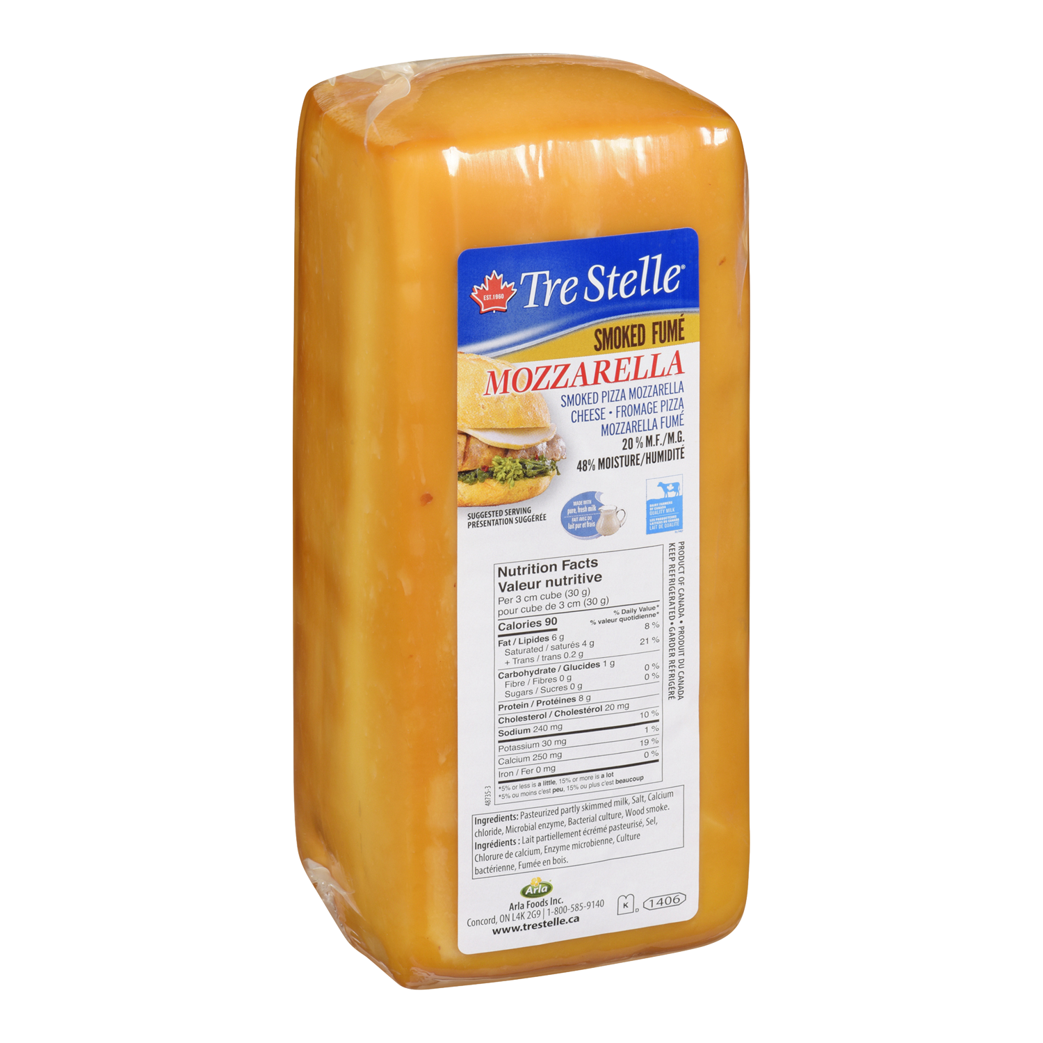 Smoked Mozzarella Cheese 2.2kg