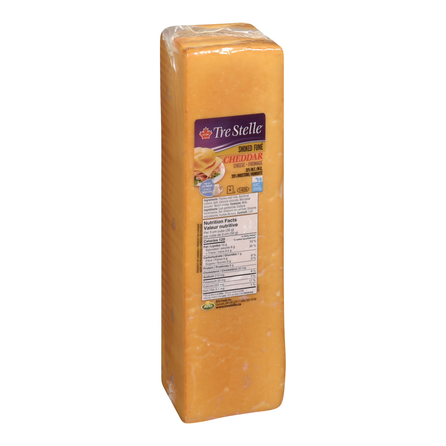 Fromage cheddar fumé en pain 3.4kg