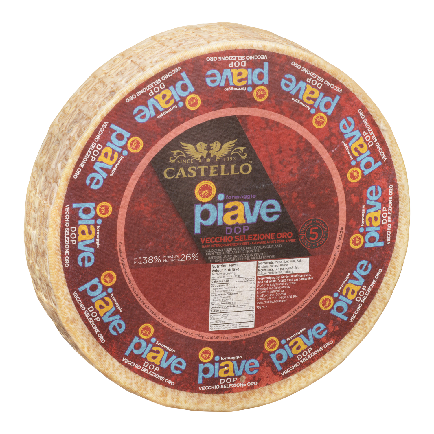 Piave Vecchio Oro Cheese Wheel 6kg