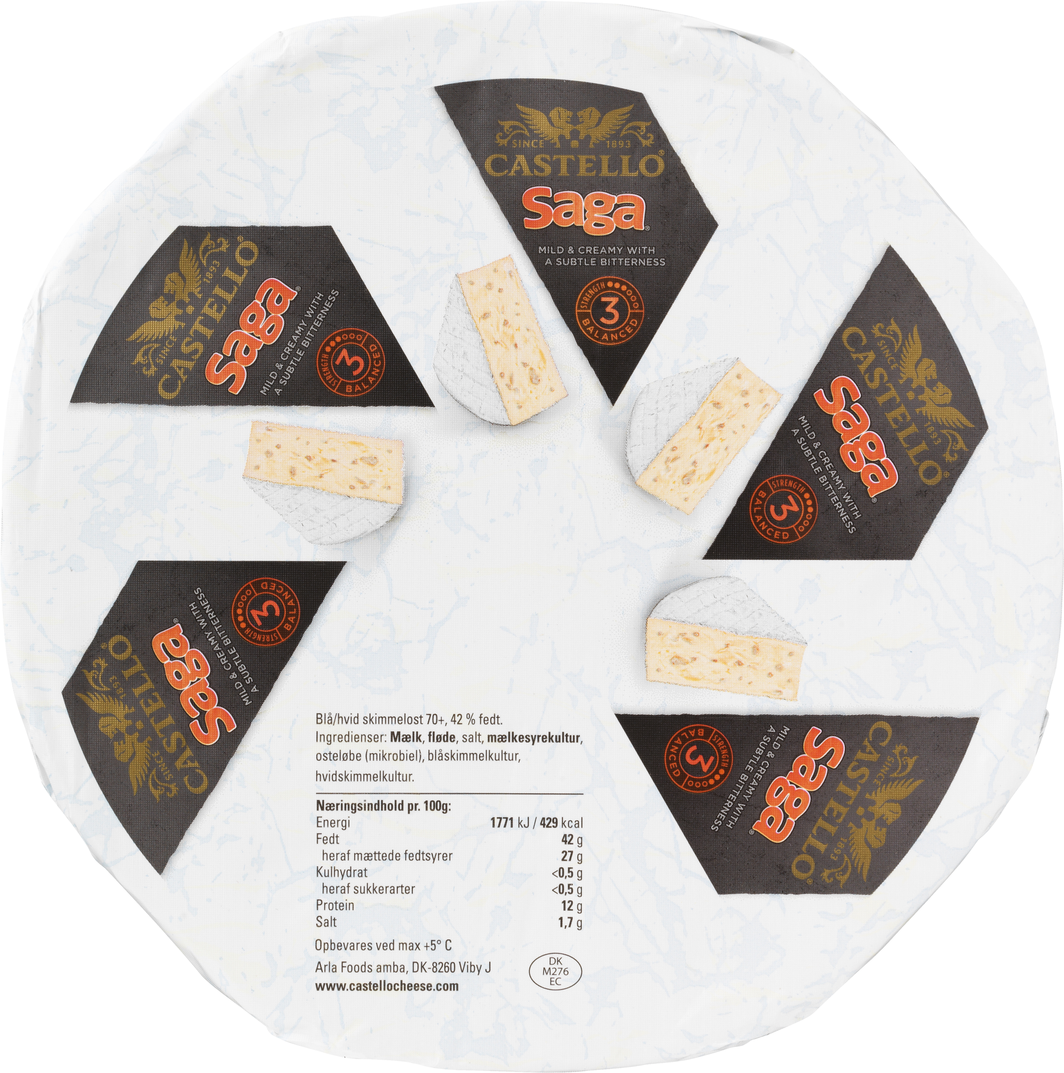 SAGA Blå- og Hvidskimmelost 70+ 1330 g