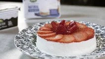 Panna cotta de queso keto