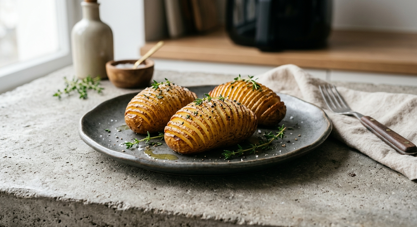 Πατάτες Hasselback στο Air Fryer