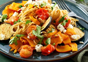 Spaghetti met groenten