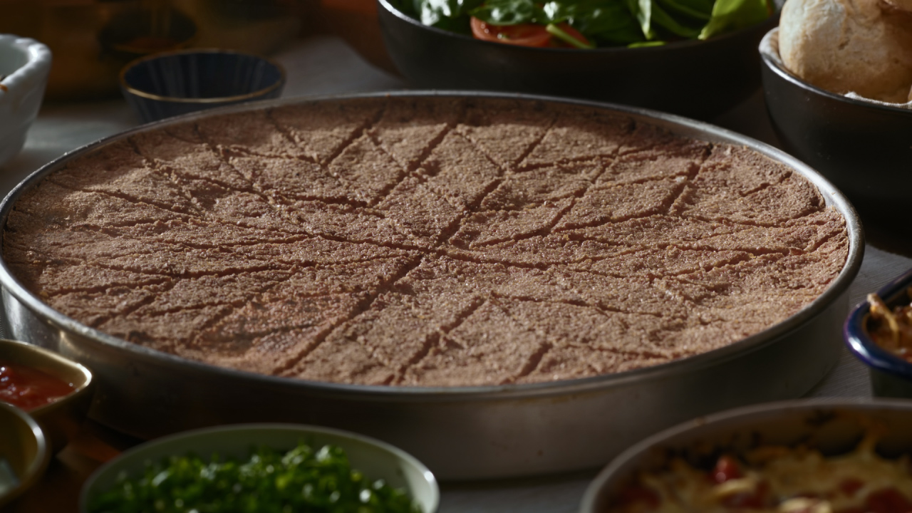 صينية الكبة بالخضار والجبن