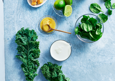 Boerenkool en fruit smoothie