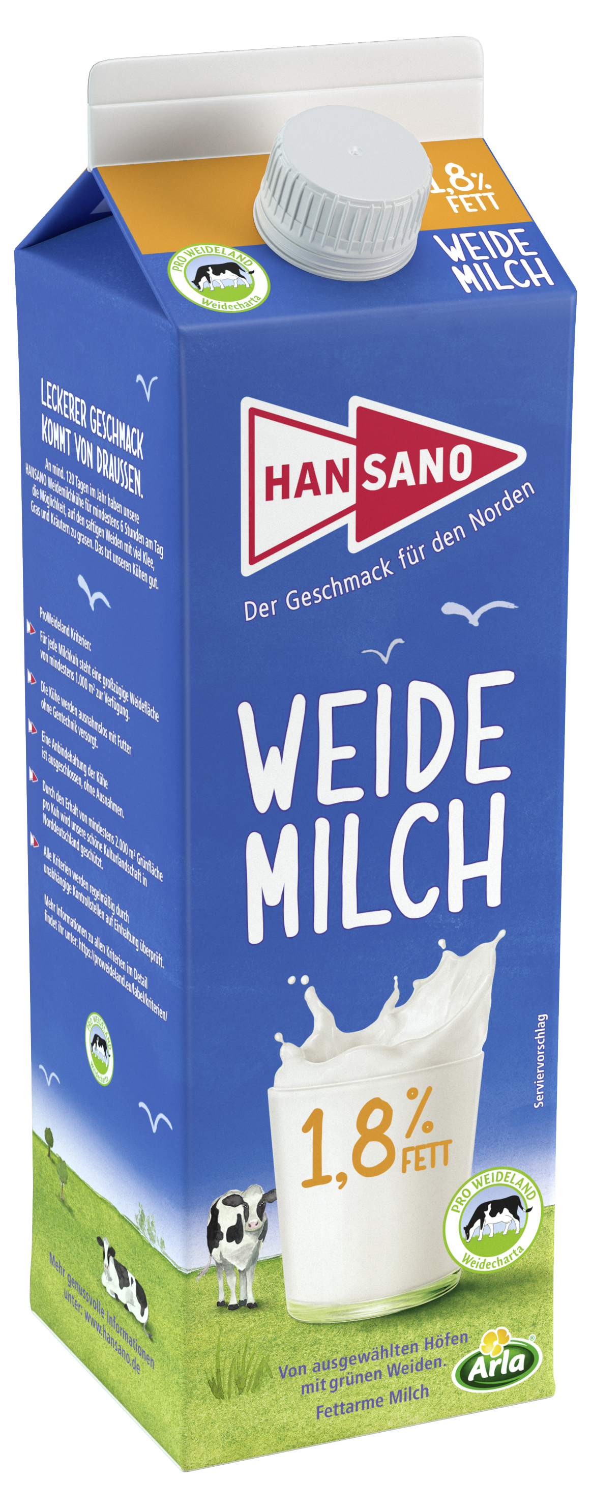 Weidemilch 1,8% 1L