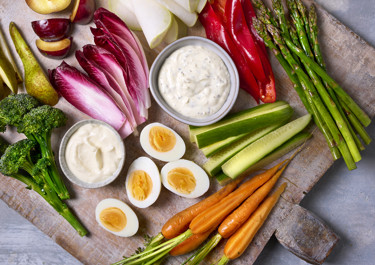 Crudité med ägg