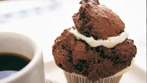 Fyllda chokladmuffins