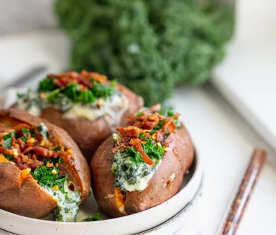 Cheesy Stuffed Sweet Potatoes