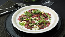 Carpaccio med ostecreme