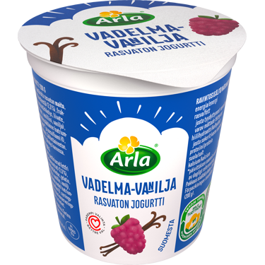 Arla rasvaton vadelma-vaniljajogurtti 200g