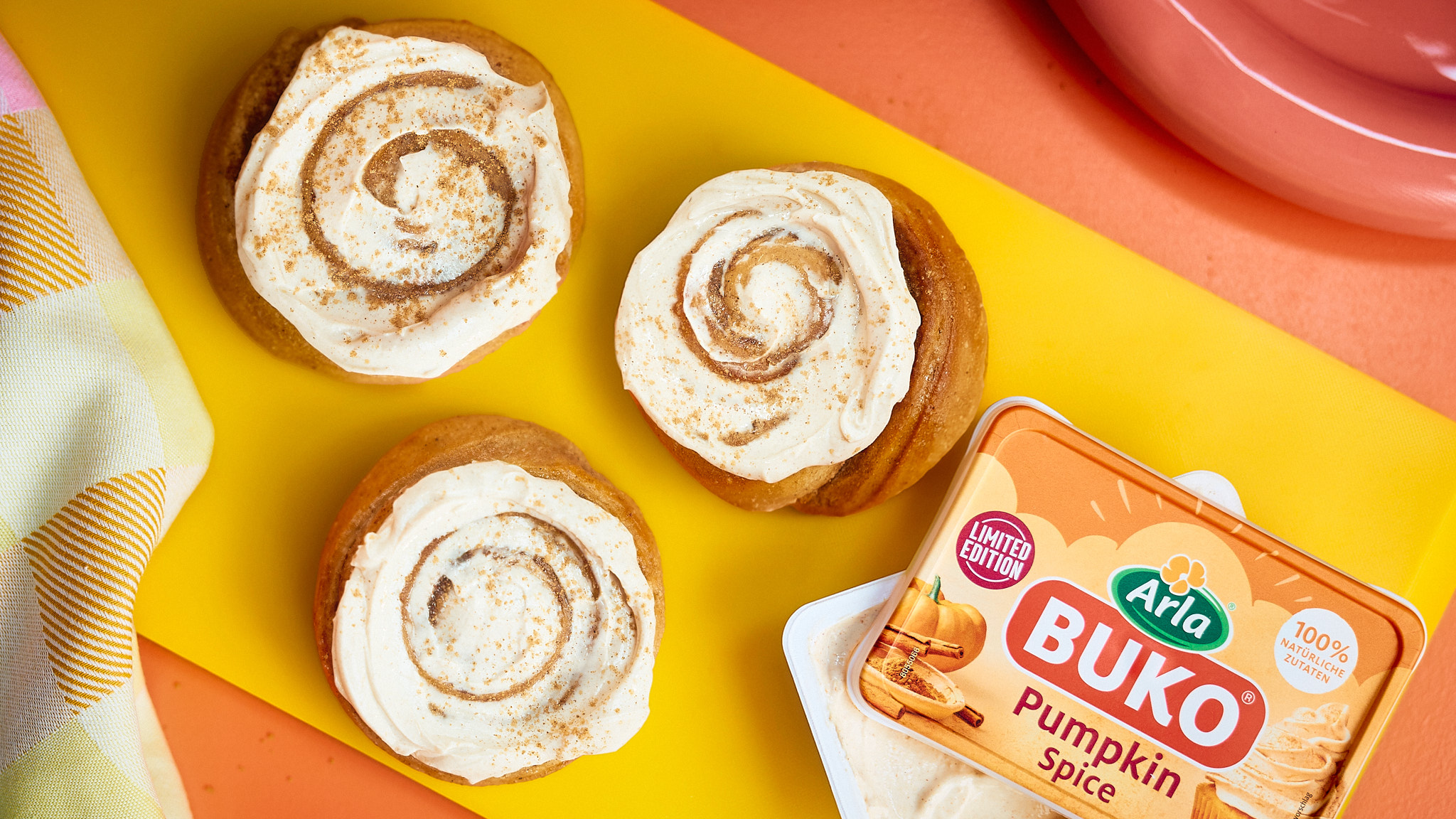 Kürbis Zimtschnecken mit Pumpkin Spice