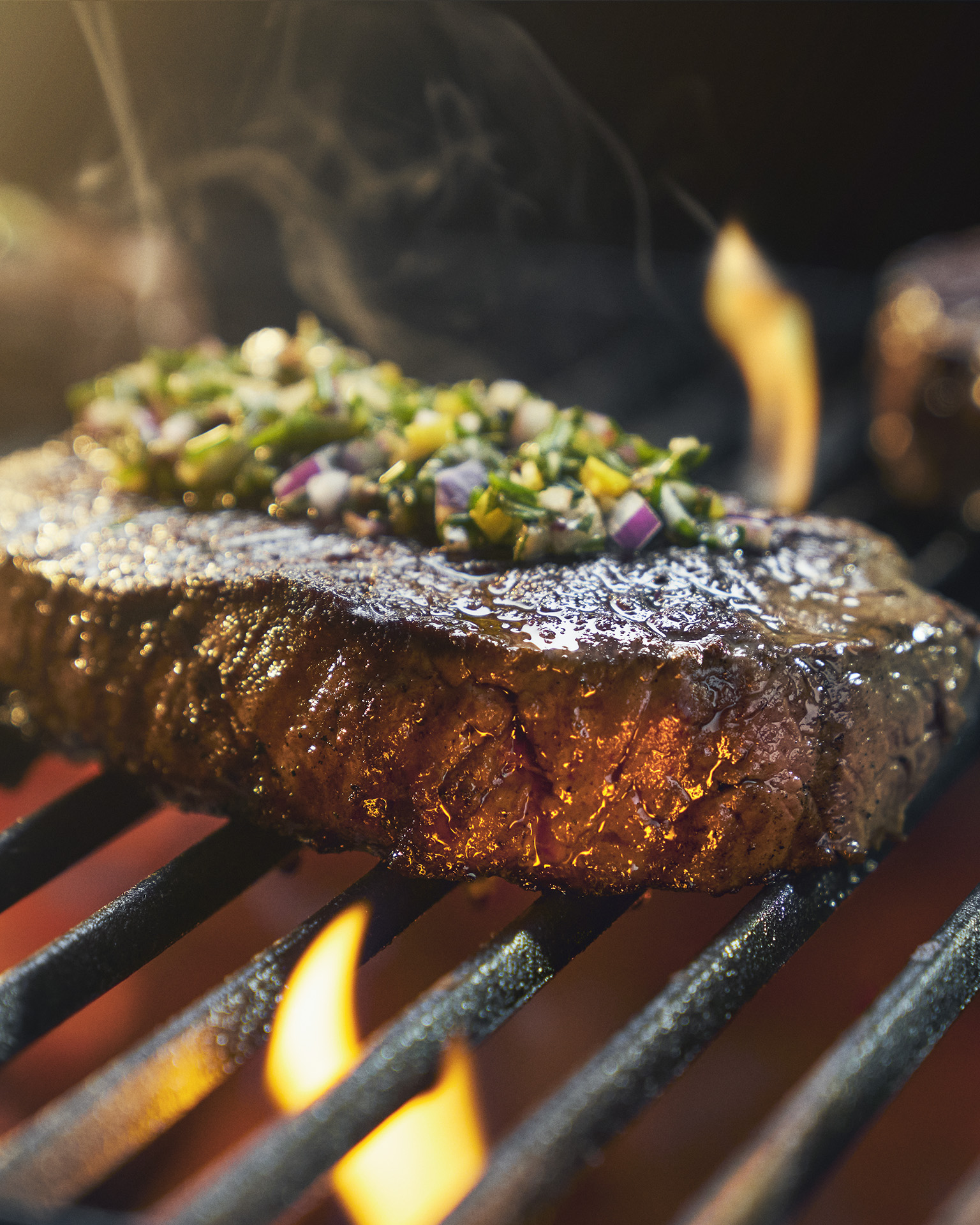 Steak med krydret smørsauce 