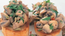 Paddenstoelen bruschetta