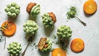 Persimon-matcha-cupcaket