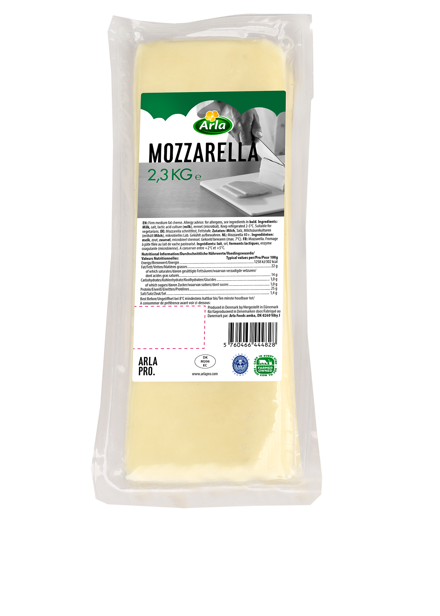 Arla Pro Mozzarella Cheese Block 2.3kg