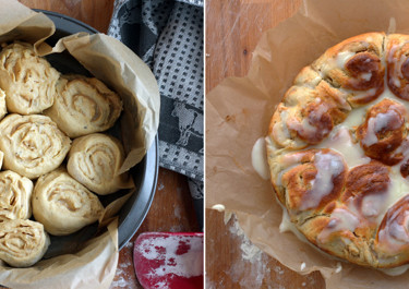 Kanelsnurrer med kremostfrosting